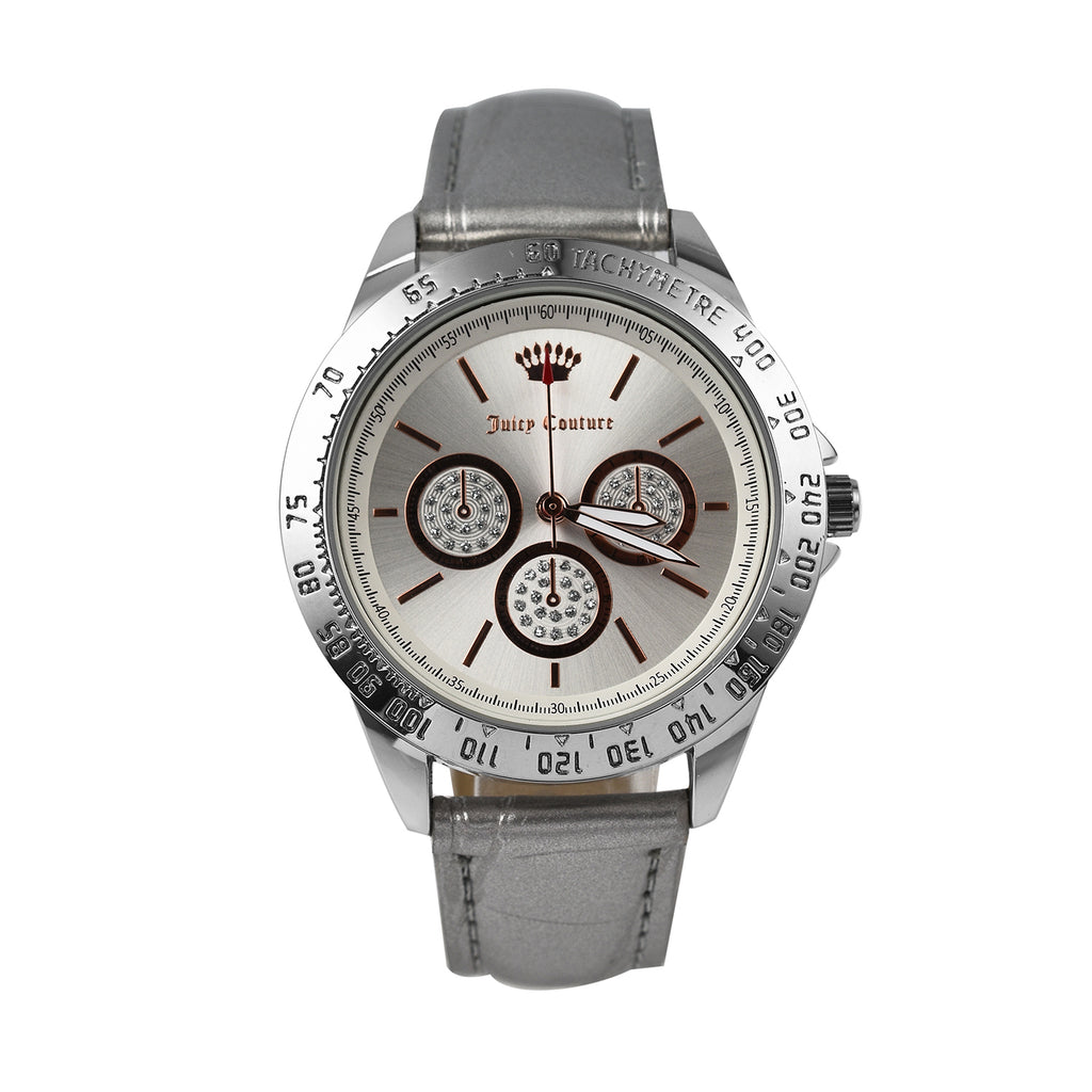 Juicy Couture Ladies Watch in Mineral Glass with Vegan Leather Strap - Grey_7571440