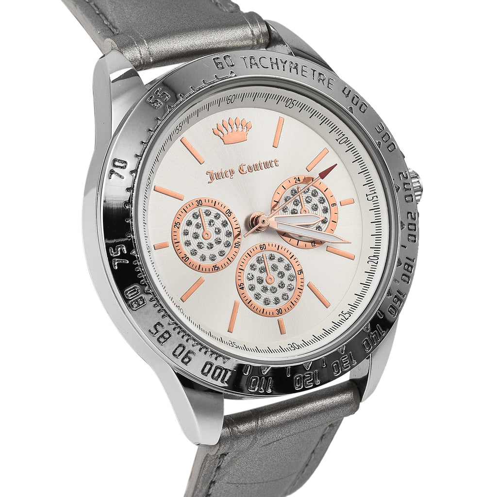 Juicy Couture Ladies Watch in Mineral Glass with Vegan Leather Strap - Grey_7571440_2