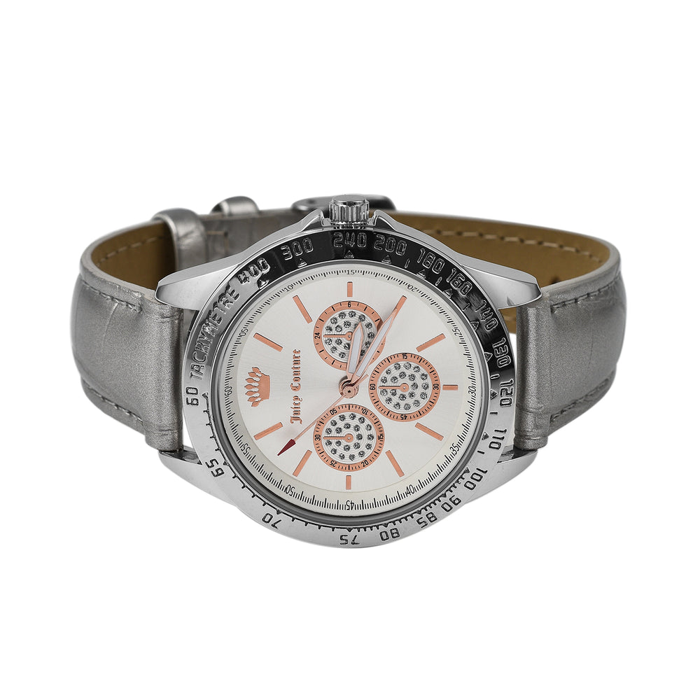 Juicy Couture Ladies Watch in Mineral Glass with Vegan Leather Strap - Grey_7571440_3