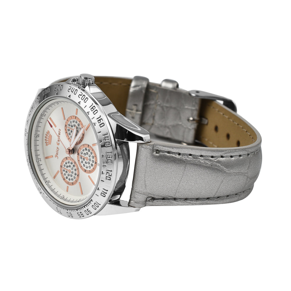 Juicy Couture Ladies Watch in Mineral Glass with Vegan Leather Strap - Grey_7571440_4