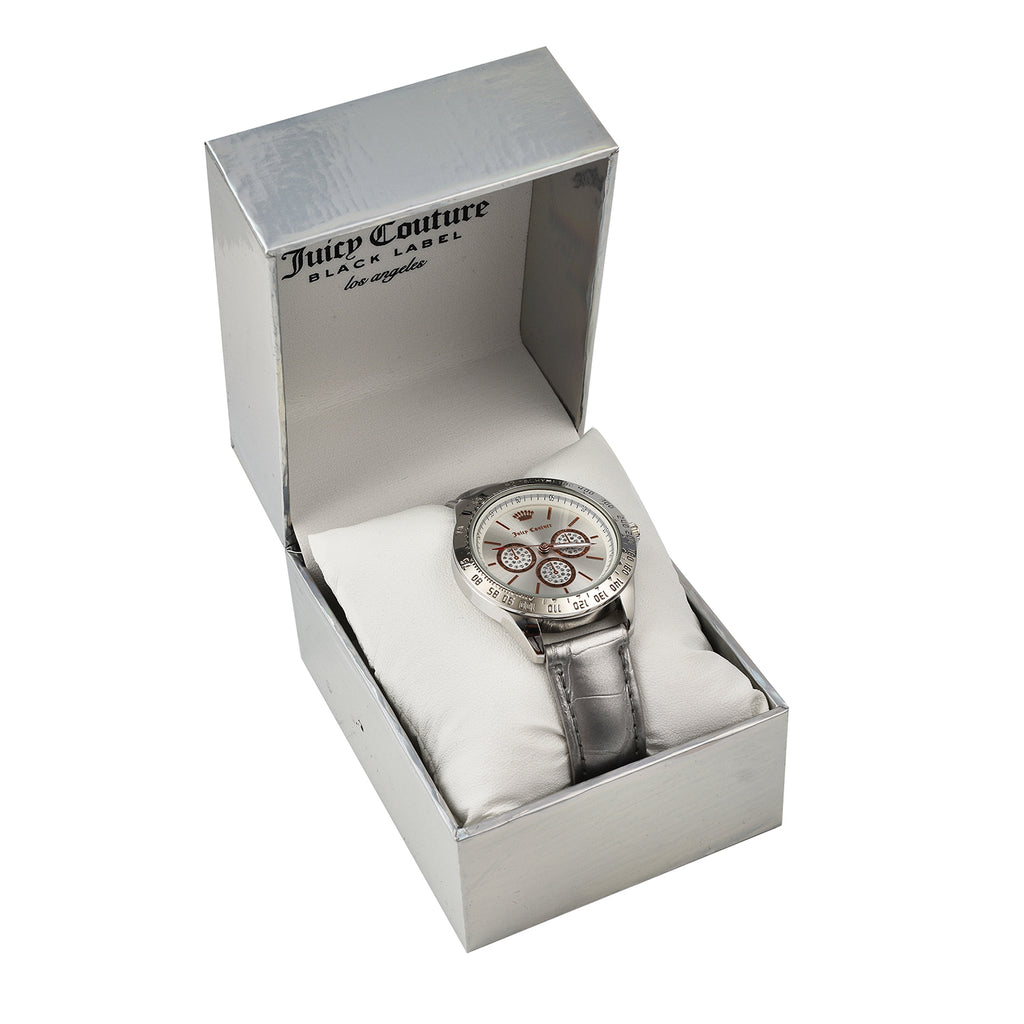 Juicy Couture Ladies Watch in Mineral Glass with Vegan Leather Strap - Grey_7571440_6
