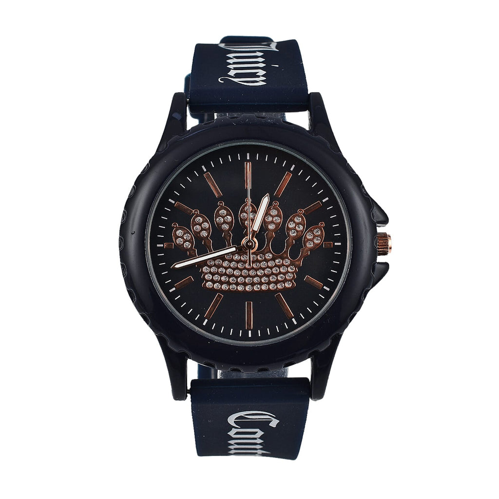 Juicy Couture Analogue Ladies Watch with Silicone Strap - Black