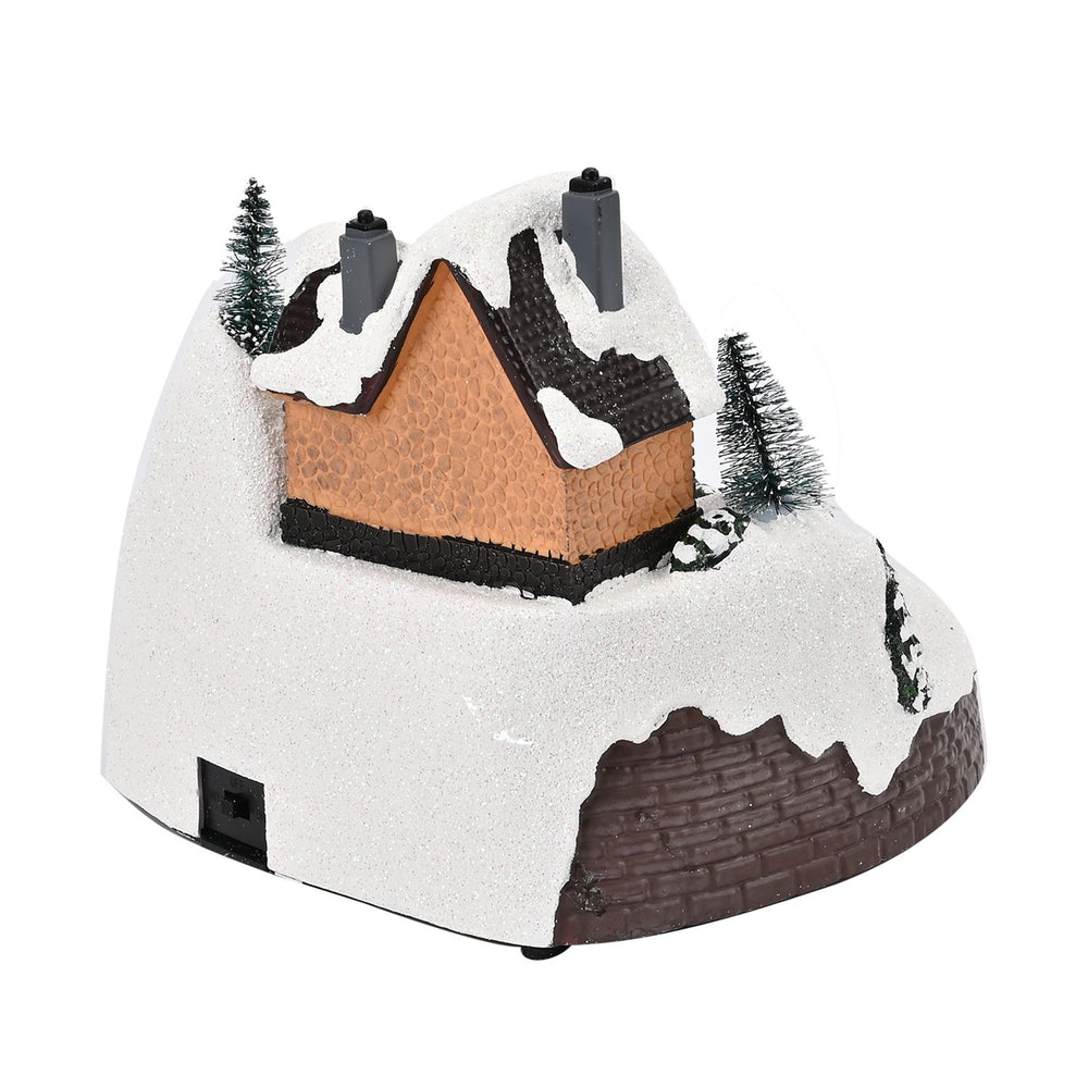 Christmas Village House & Moving Train Theme with LED Lighting & Music (3xAA Batteries,Not Included) - Size 20x20x16cm_7571858_4