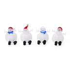 Set of 4 Battery Operated Lighted Santa Gnome Christmas Decor Lights, (Size: 7x7x8 cm)_7572219