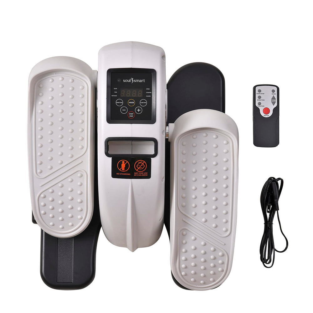 SoulSmart Electric Stepper With Elliptical Pair Belt - LCD Display - White - Black