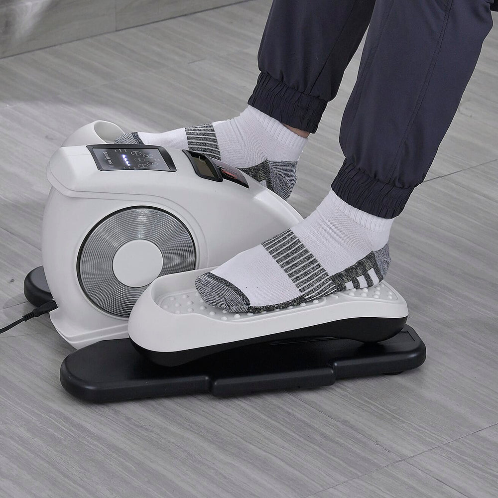 SoulSmart Electric Stepper With Elliptical Pair Belt - LCD Display - White - Black
