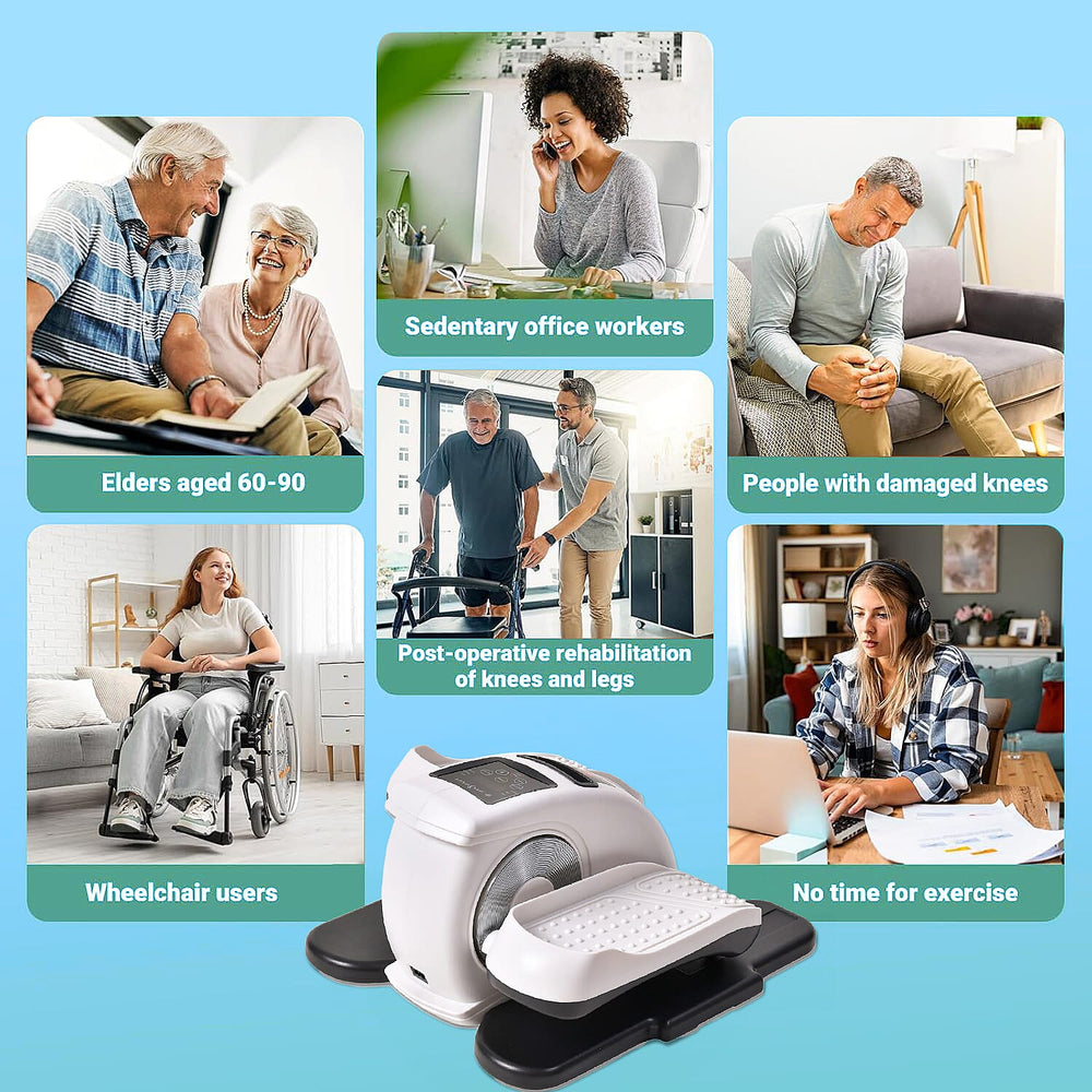 SoulSmart Electric Stepper With Elliptical Pair Belt - LCD Display - White - Black