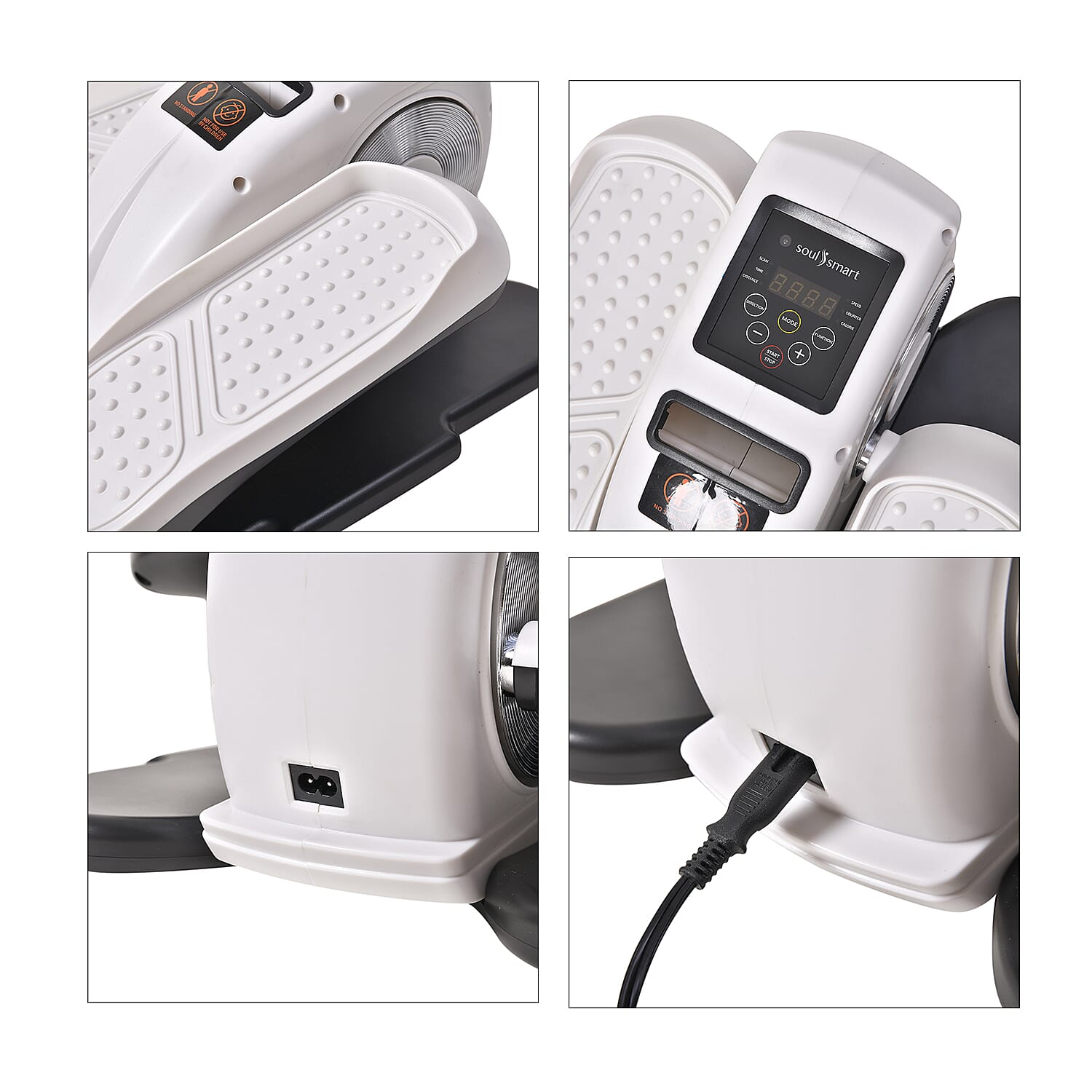 SoulSmart Electric Stepper With Elliptical Pair Belt - LCD Display - White - Black