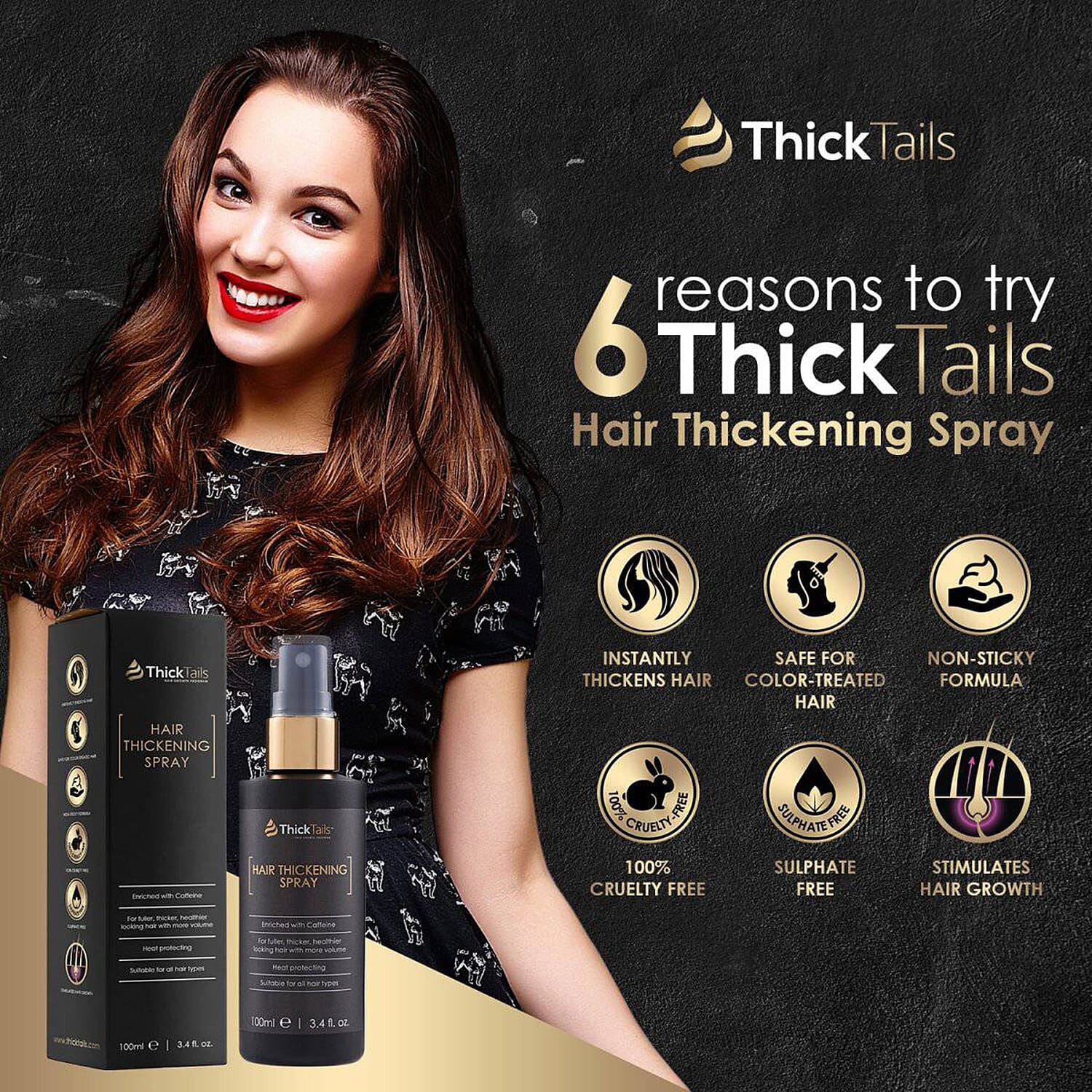 Thick Tails Hair Thickening Spray - 100ml