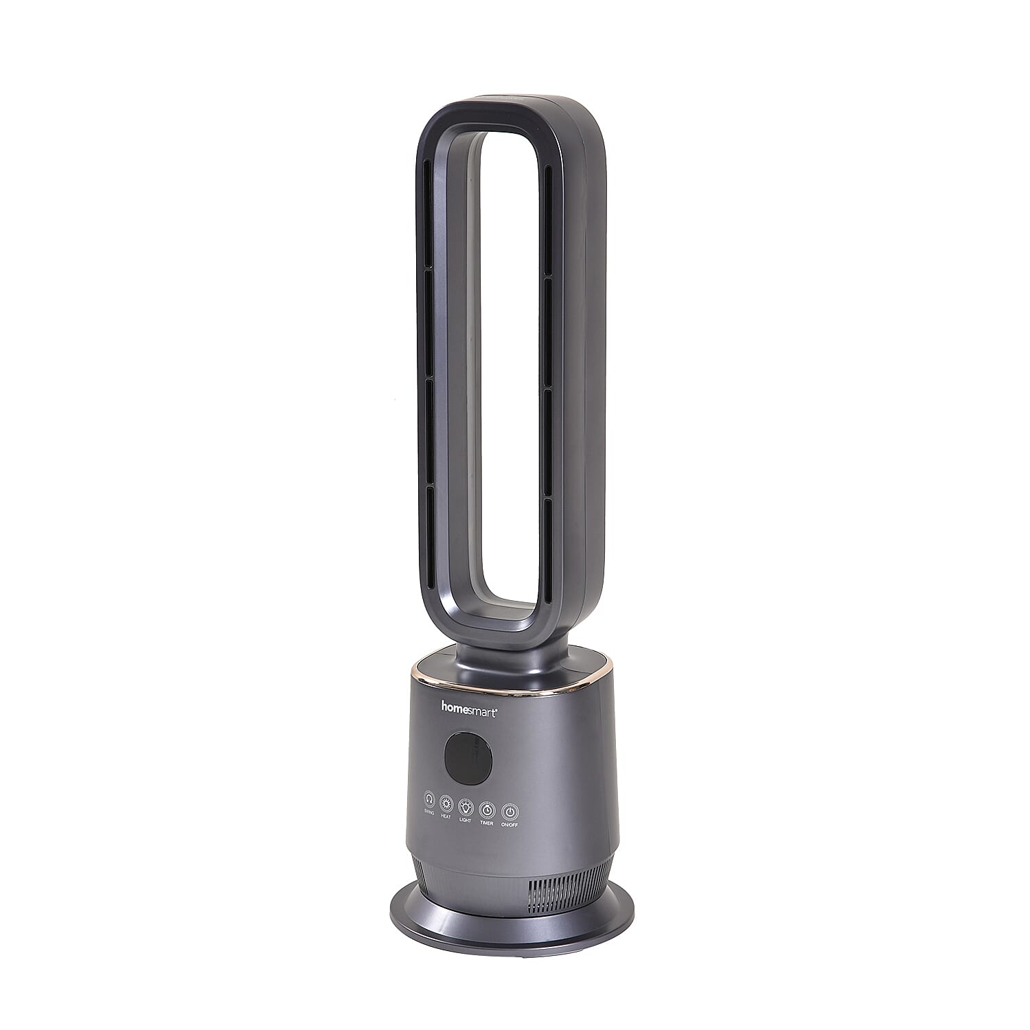 Energy Efficient 2-in-1 Ceramic Bladeless Heater with Fan Mode, 2 Heat Settings & Light Mode (1000W-2000W) With Remote
