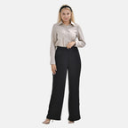 Soft Satin Wide Leg Trousers (Size 22) - Black_7592375