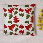 100% Cotton Towel Embroidery Soft Cushion Cover with Christmas Tree Pattern (45x45cm)_7594482_2