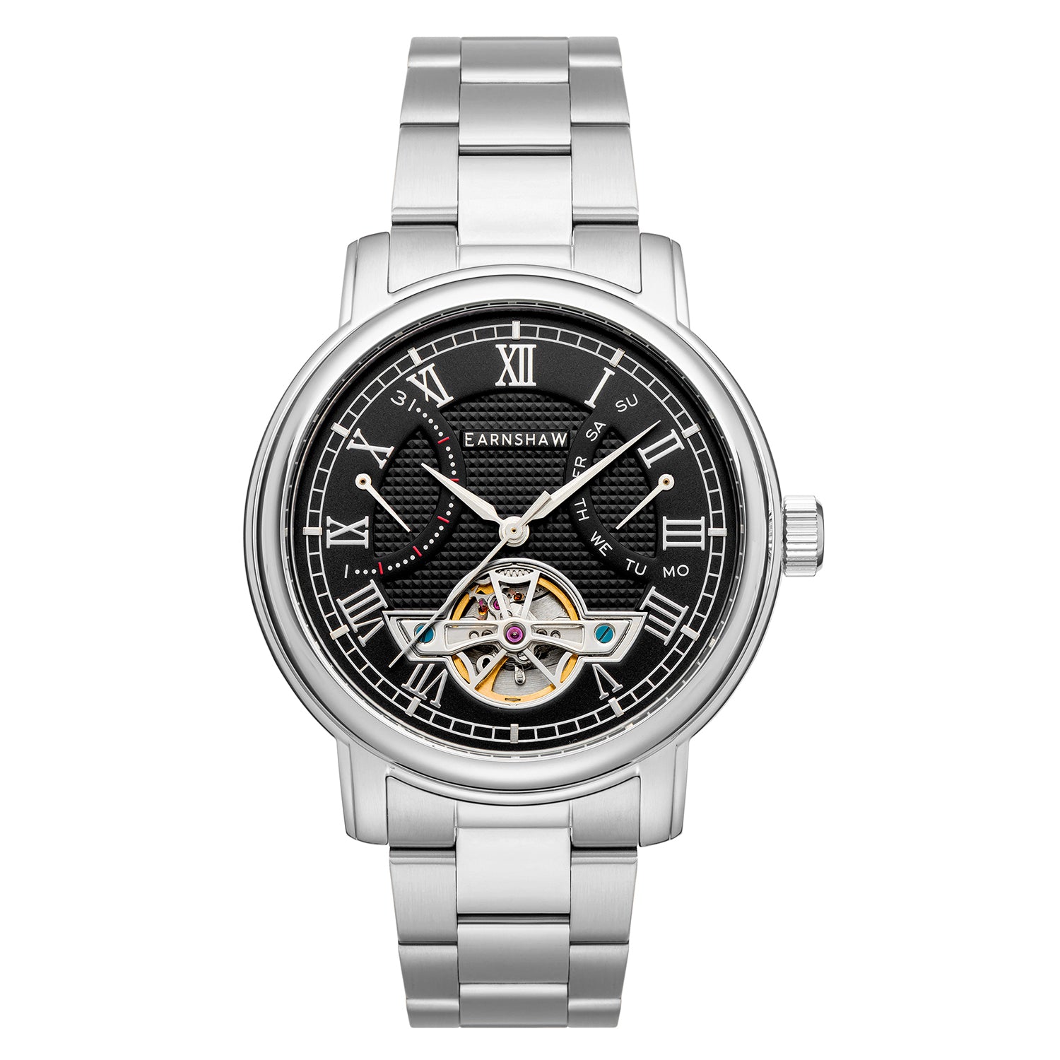 Thomas Earnshaw Longcase Double Retrograde Mens Automatic Mansfield 5 ATM Water Resistant Watch with Stainless Steel Bracelet_7594527_2