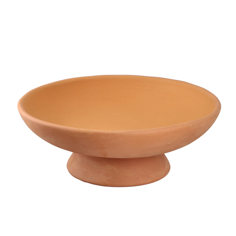 Handmade Terracotta Bowl With Stand (Size 25x10 Cm)_7597748