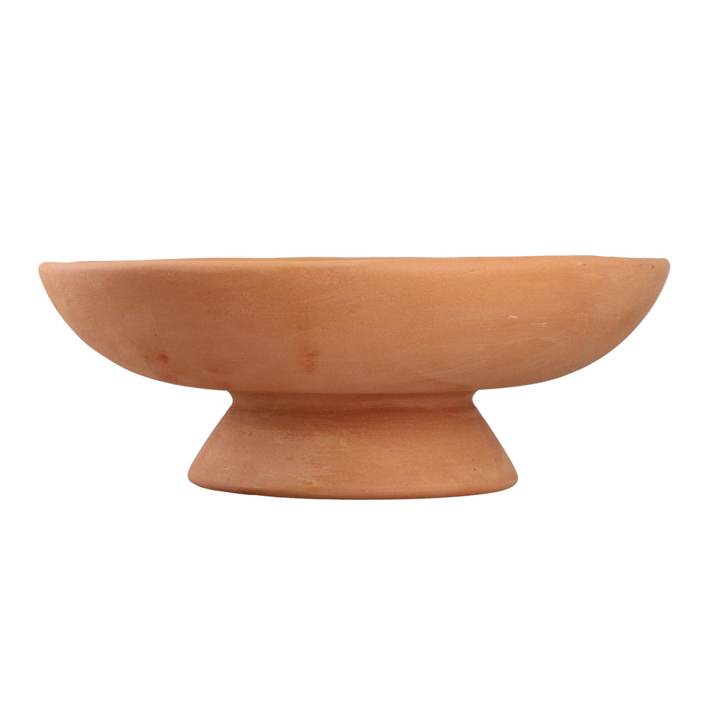 Handmade Terracotta Bowl With Stand (Size 25x10 Cm)_7597748_4