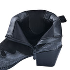 LA MAREY Snake Print Ankle Boots with Side Zipper (Size 4) - Black & Grey_7597831_6