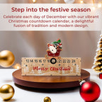 Double-Sided Colour Printing Plywood Calendar Light (Size 40x3x25 cm) - Multi