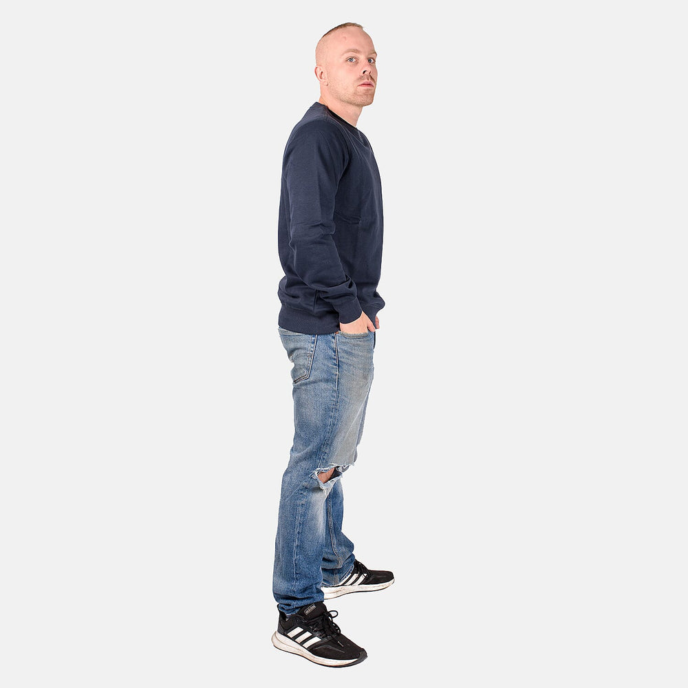 Close Out Deal - Mens Crew Neck Sweatshirt (Size S) - Navy