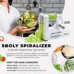 Sboly 5 in 1 Vegetable Spiralizer