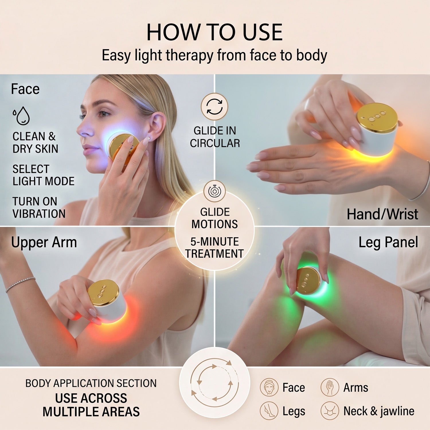 Lunamour Lunalight- Ultimate Radiance LED Light Therapy For Face and Body