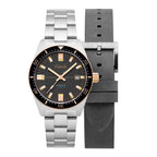 CADOLA Japanese Automatic Movement with 3 Hands Date 20ATM Water Resistant Mens Watch with Grey and Stainless Steel Strap_7646576_3