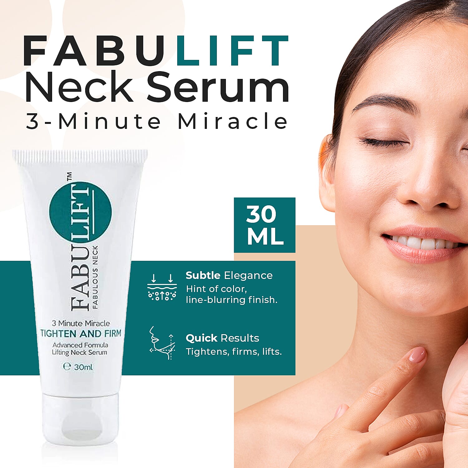 Fabulift Tighten and Firm Lifting Neck Serum - 30ml  300 applications