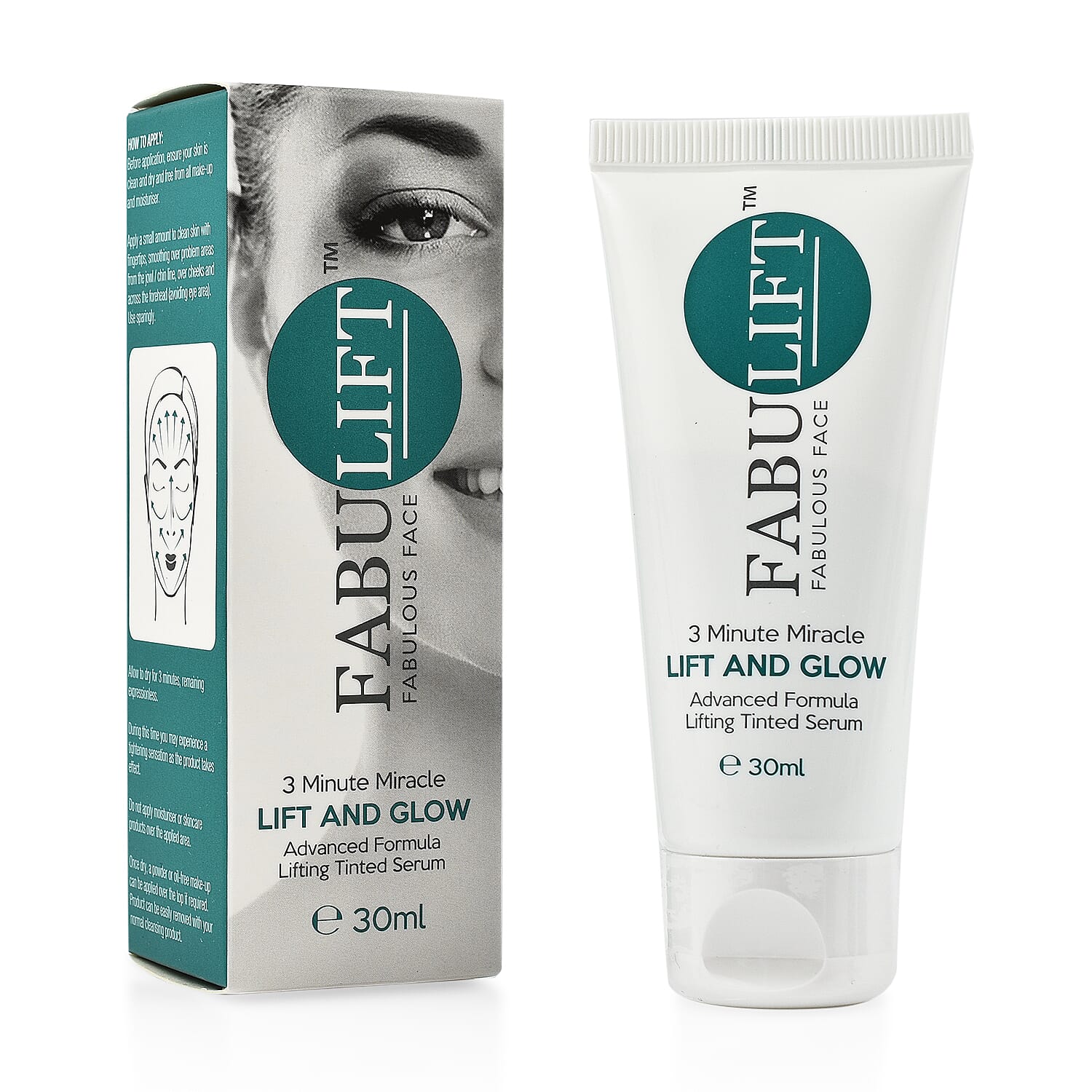 Fabulift 3 Minute Miracle Lift and Glow Instant Tinted Face Serum (30ml) - 300 applications