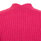 Balloon Sleeve Long Cardigan (One Size 8-18) - Dark Pink