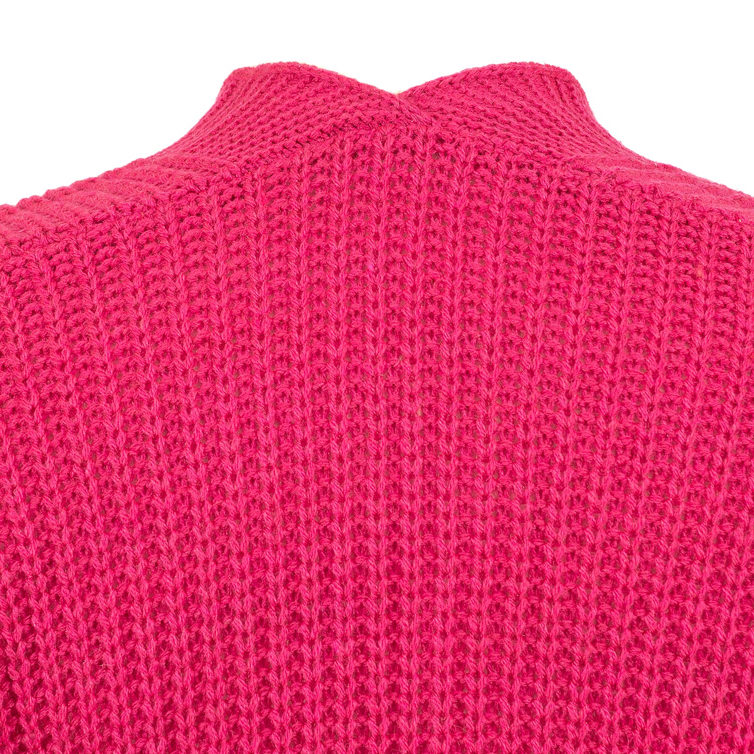 Balloon Sleeve Long Cardigan (One Size 8-18) - Dark Pink