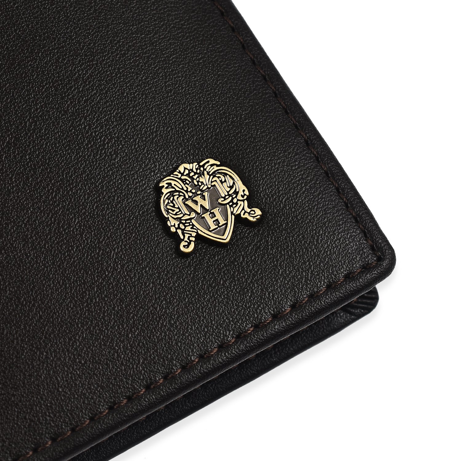 William Hunt Genuine Leather Double Fold Mens Wallet - Dark Brown_7672496_1