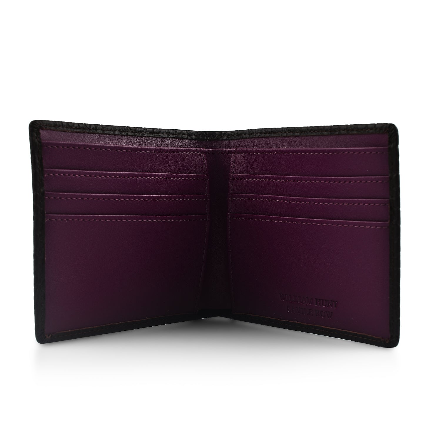 William Hunt Genuine Leather Double Fold Mens Wallet - Dark Brown_7672496_2