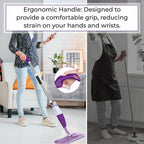Vorfreude Floor Mop with Integrated Spray & Reusable Microfiber Pad (700ml) - Purple