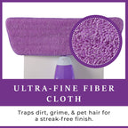 Vorfreude Floor Mop with Integrated Spray & Reusable Microfiber Pad (700ml) - Purple