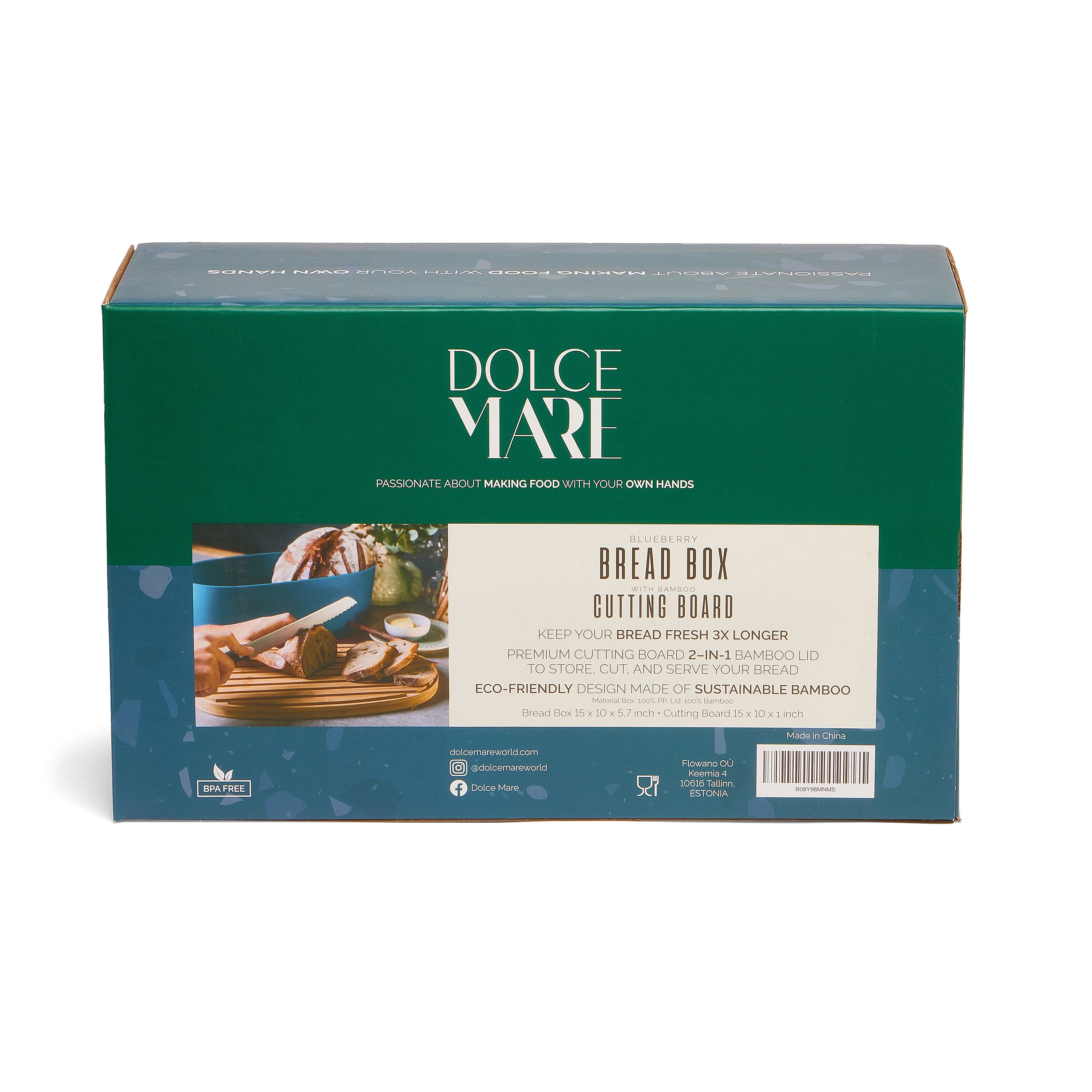 DOLCE MARE BREAD BIN-Peppermint