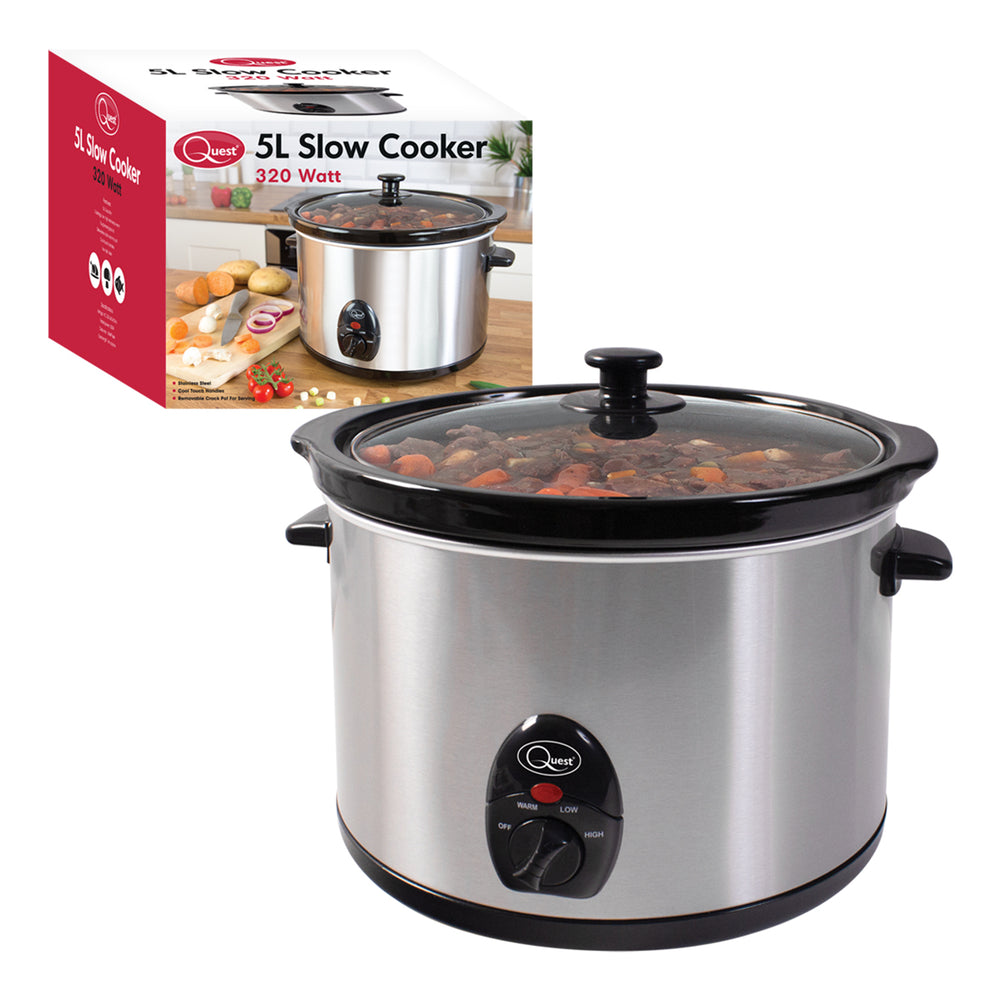 Stainless Steel 5 Ltr Slow Cooker - 320W_7675940
