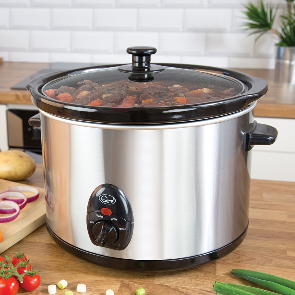 Stainless Steel 5 Ltr Slow Cooker - 320W_7675940_7