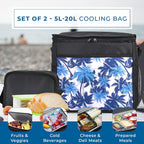 Set of 2 - 5L-20L Cooling Bag - Black