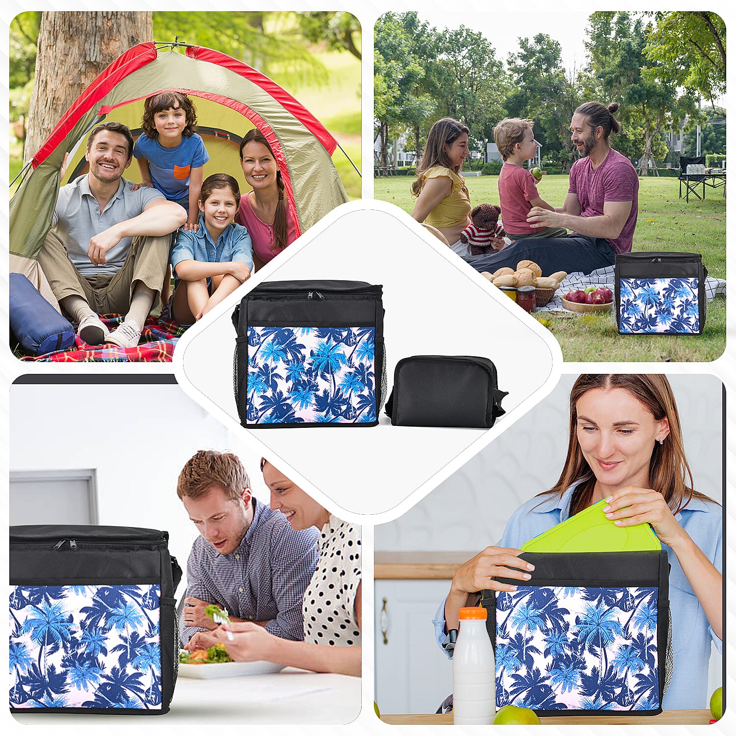 Set of 2 - 5L-20L Cooling Bag - Black