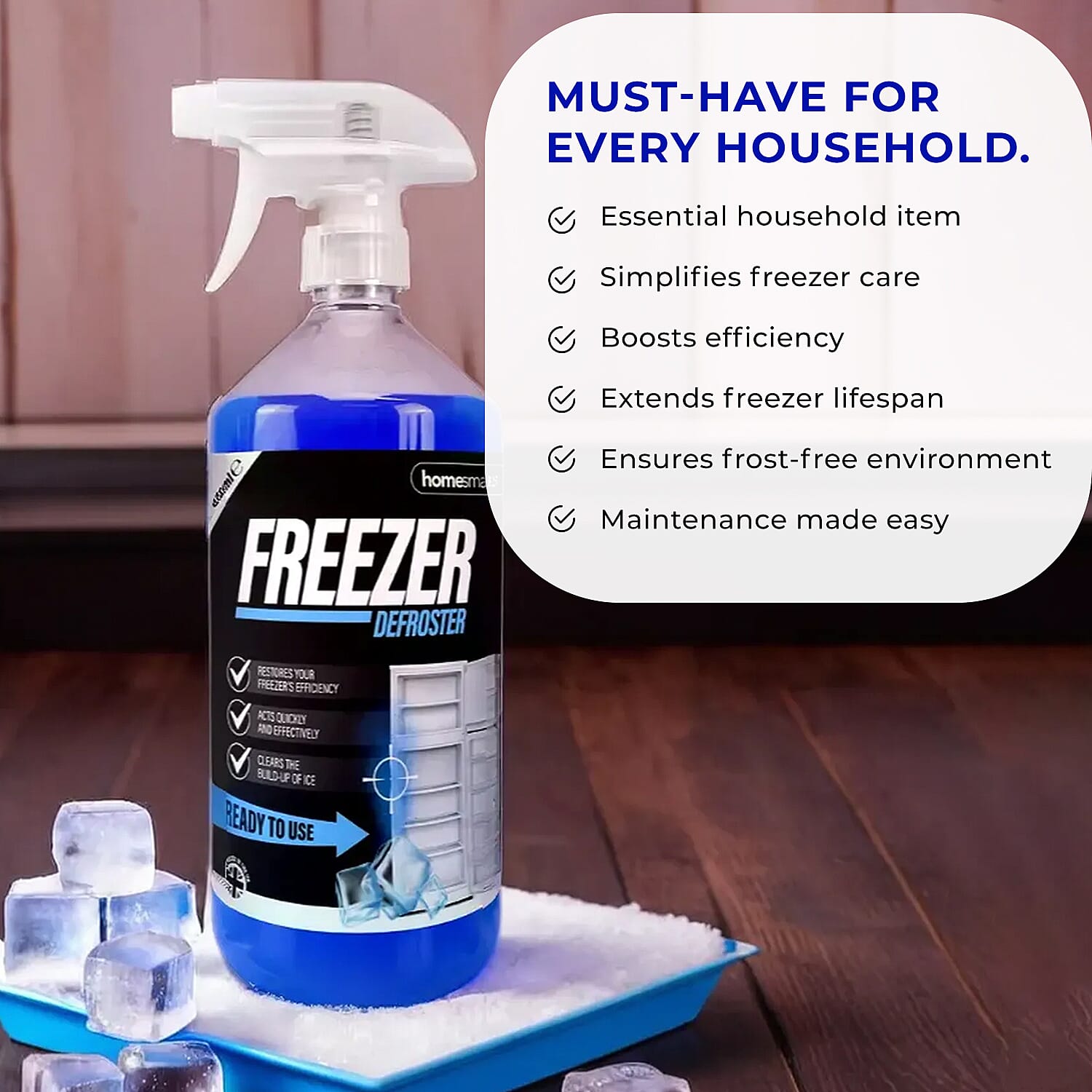 Set of 2 - Homesmart Freezer Defroster Spray (Capacity 2x500ml)