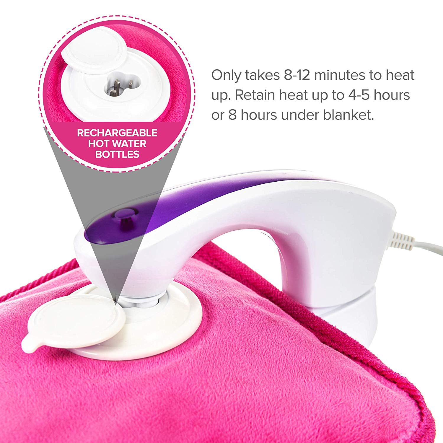 Home Essential -Bauer Rechargeable Electric Hot Water Bottle- Pink_7681977_1