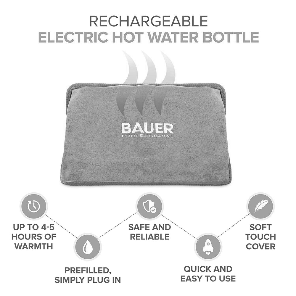 Home Essential - Bauer Rechargeable Electric Hot Water Bottle- - Grey_7681979_4