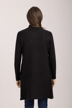 Mudflower Viscose Gold Studded Wrapover Cardigan (Size 12) - Black