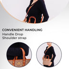GUANCHI Crossbody Bag with Handle Drop & Shoulder Strap - Brown_7693067_5