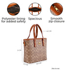 GUANCHI Crossbody Bag with Handle Drop & Shoulder Strap - Brown_7693067_7