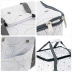 Bee Swirl Pattern Cool Bag (18L) - White