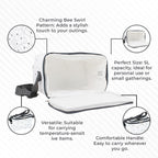 Bee Swirl Pattern Cool Bag (5L) - White
