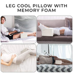Leg Cool Memory Foam Gel Pillow - White