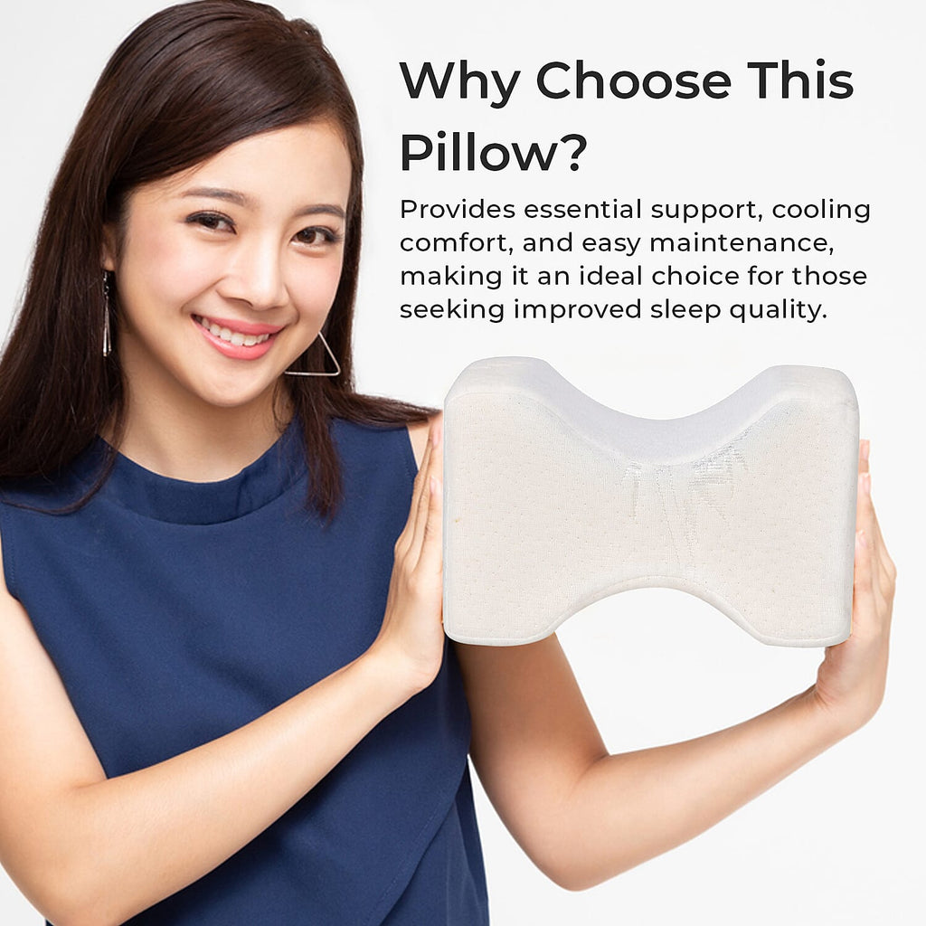 Leg Cool Memory Foam Gel Pillow - White