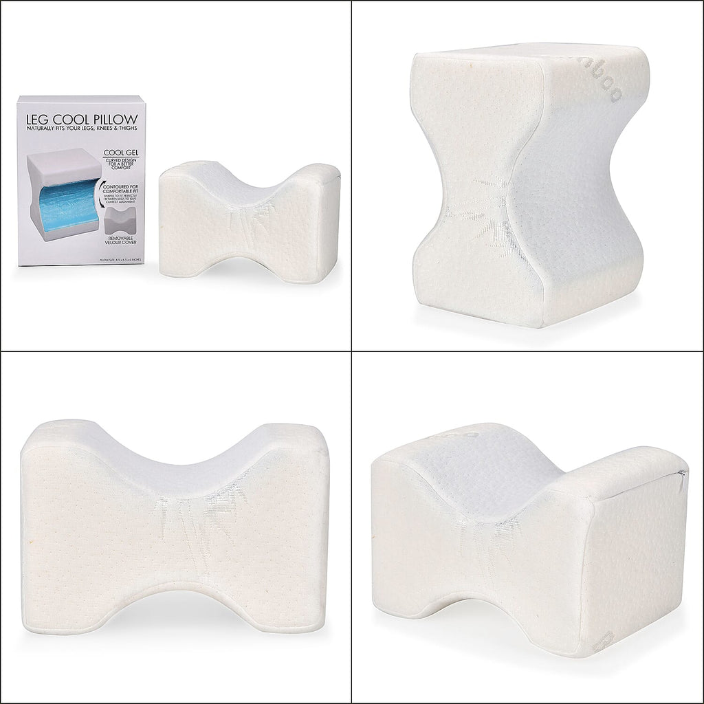 Leg Cool Memory Foam Gel Pillow - White