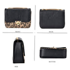 Set of 3 - PU Heart Crossbody Bag - Black